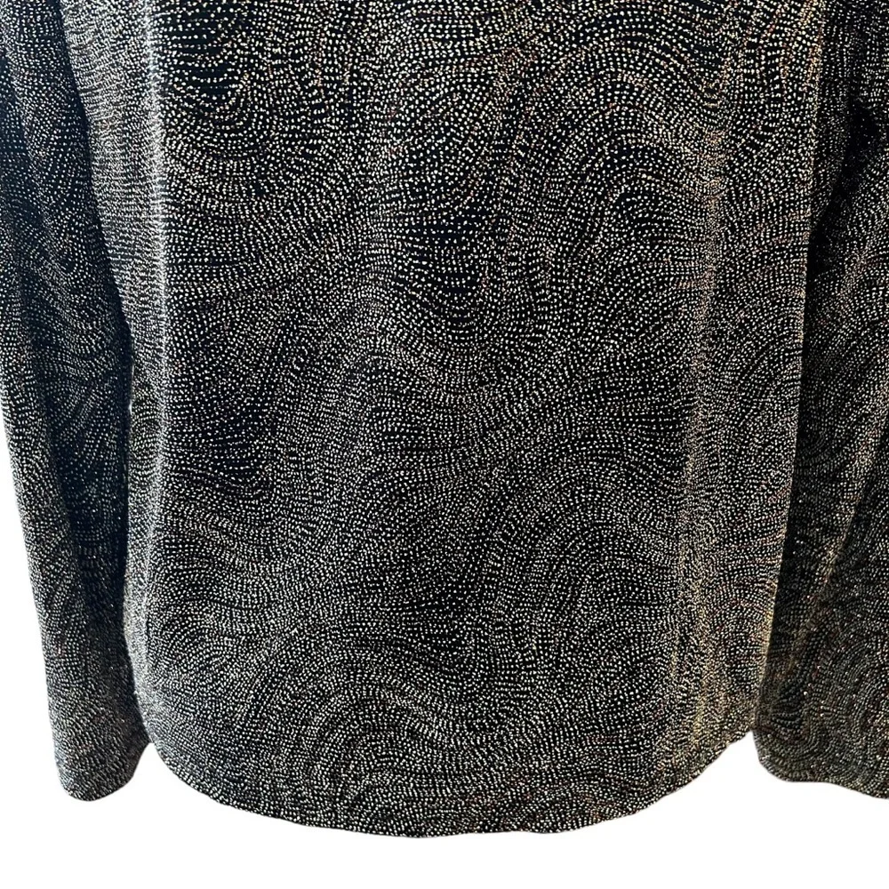MSK Black and White Patterned Blouse